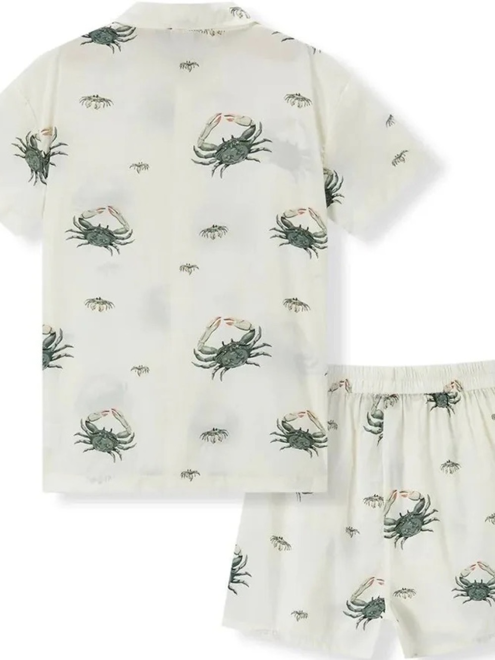 Milkbarn Crab Set Button Down Shirt and Matching Shorts - Picture 2 of 3